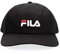 FILA Unisex DAD Cap linear Logo Baseballkappe, black, Einheitsgröße