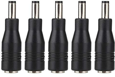 ASHATA Adaptador de Enchufe de Corriente Continua de 5 Piezas, Conector Hembra Universal de 5,5 mm/2,5 mm a 7,4 mm/5,0 mm Conector de Corriente Universal