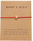 NAMCHE Bracelet Cordon Coeur Porte-Bonheur - Bijou Femme Fille (Etoile sur Cordon Rouge)