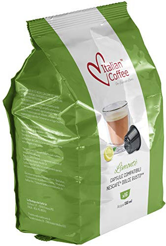 Italian Coffee 64 Capsule Tè Limone Compatibile con Nescafé Dolce Gusto