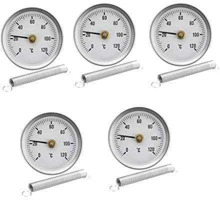 Milageto Thermomètre De Tuyau à 2 Pièces 63mm Avec, 5 pièces