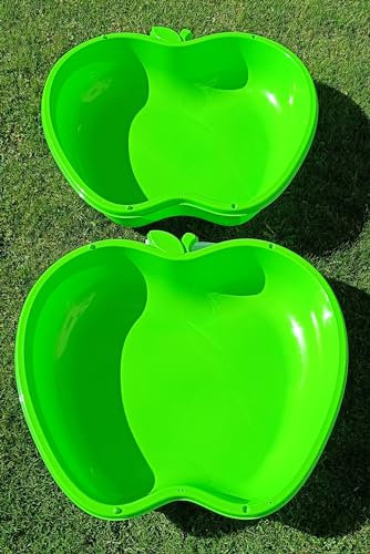 Sandbox Sandkasten in Apfelform XL (2X grün+Picknick-Set)