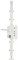 THIRARD - Boitier de Serrure en Applique Melissa à Fouillot pour Porte d'Entrée - Droite - 3 Points - Axe 50 mm - Blanc - Coffre 85 X 174 mm - Mécanisme à 1/2 Tour - Sécurité Renforcée