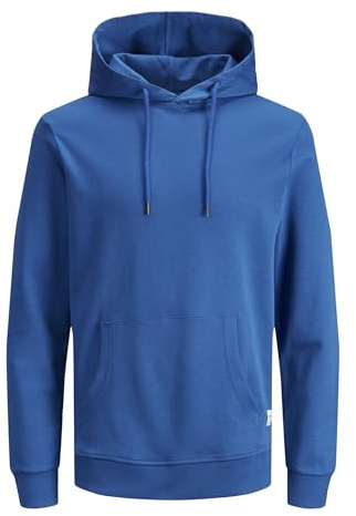 JACK & JONES Male Plain Hoodie, Classic blue, XS