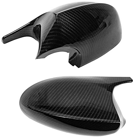 Rückspiegel Abdeckung Ersatz für BMW E81 E87 E90 E91 E92 E93 PRE-LCI, 1 Paar Auto Spiegelkappen Rückspiegelkappe Ersatz Zubehör (Kohlefaser)