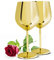 Sendez 2 Weingläser 510ml Gold aus Edelstahl Weinkelch/-Becher Rotweinglas unzerbrechlich