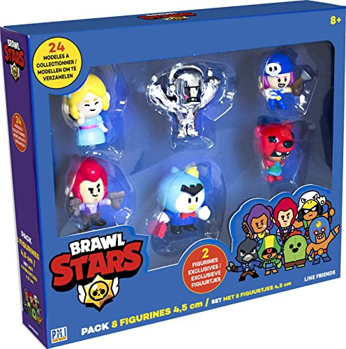 Lansay Brawl Stars – Pack mit 8 Figuren, 4,5 cm – Brawlers Team B