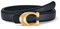 SYMOL Ledergürtel Damen Gürtel Taillengürtel Damengürtel Leder Jeansgürtel Echtleder 24mm Breit Schwarz und Weiß (Schwarz, Taille:85CM-95CM)