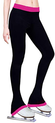 Eiskunstlaufhose Eiskunstlauf-Trainingsanzüge plus Samthose, Eiskunstlauf-Leggings für Frauen, Mädchen Trainingskleidung Strumpfhosen (Farbe: Rosenrot, Größe: 120 cm)