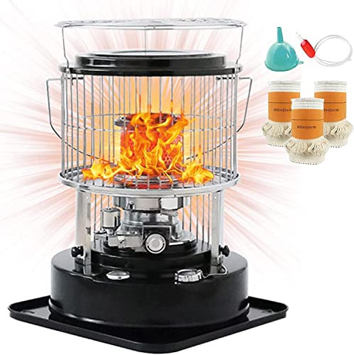 Erdöl-Ofen Für Innengebrauch Ohne Strom, Erdöl Heizungs-Löschheizer Mit 3 Wicks Für Indoor Camping Kochen Zelt Heizung 6 litres A