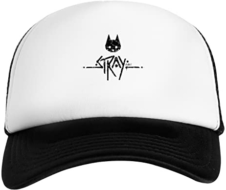 Stray Logo Weiß Schwarz Unisex Kinder Baseball Cap Kids White Black