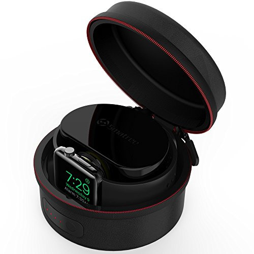 Smatree Charging Case for Apple Watch Series 8 Series 7, Series 6, Series 5, Series 4/3/2/1/SE Charging Case - Black
