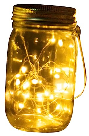 OSALADI 1stk Einmachglas Licht Solar Hängend Led Lichter Schnapsflaschen Leuchten Weihnachts-solarlichter Einmachglas Laterne Wandleuchten Zum Aufhängen Led-dekor Hängelampe Einzigartig