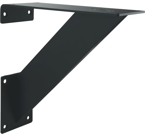 EBB Barkonsole schräg Korfu - Thekenfuß mit Schrauben - Thekenkonsole, Stahl schwarz