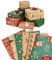 SOBEAU Geschenkpapier Weihnachten Set 18 Blatt, 70 x 50 cm Recyclingpapier Kraftpapier, Geschenkverpackung für Kinder, Geschenke Papier