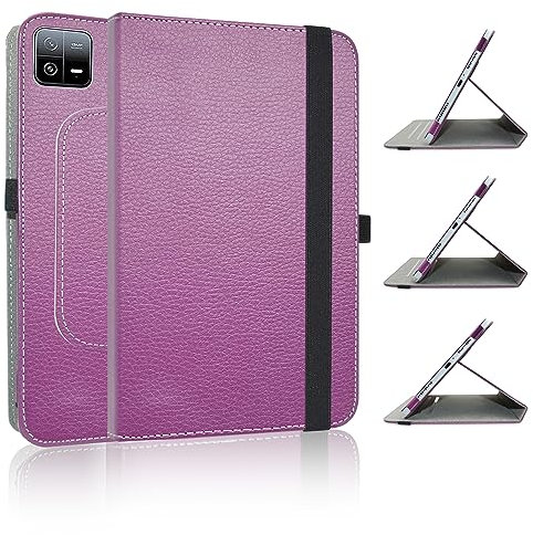 JRTAL Kompatibel mit Xiaomi Pad 6 Hülle, 360°Drehbarer Cover Kunstleder Schutzhülle Tasche Etui mit Ständerfunktion für Xiaomi Pad 6 11 Tablet (Nicht für Xiaomi Pad 6 pro) - Violett
