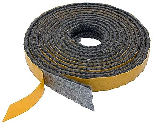 Kamin Dichtband, Dichtungsband Selbstklebend, Anti Kollision‎Grau Dichtband Glasfasern Hitzebeständiger bis 600°C für Kaminofen, Ofenrohr, Kamintür, Schornsteinverlängerung (3mm×10mm×3m)