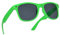 Miobo Retro Sonnenbrille, verspiegelt, Nerd-Design, Unisex, Club-Stil, UV400, XS, Grün Schwarz