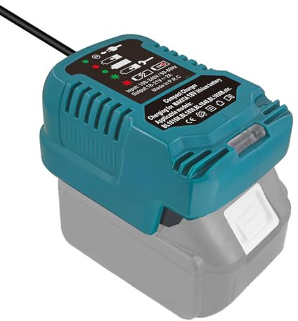Ricambio per Caricatore Makita Mini 18 V, 1/4 per DC18RC, Compatibile Con Batterie Makita BL1850B BL1860 BL1830 BL1840 BL1815 BL1430