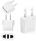 JOPHEK Adaptador Enchufe Europeo a Americano, Adaptador Enchufe Americano a Español | 6A 110/251V | para Europa/USA/US/China/Canadá - Blanco (4)