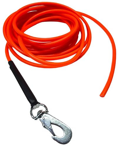 Schleppleine mit oder ohne Handschlaufe | Signalorange | rund, 6/7mm | 3-50m | Kunststoff/schwimmfähig (ohne Handschlaufe, 20 m, kunststoffummantelt)