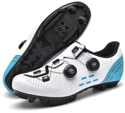 ENEN Herren Fahrradschuhe, Unisex Damen Mountainbike Schuhe Kompatible SPD 2 Schrauben mit Delta Lock Pedal, Atmungsaktive MTB Radschuhe Reitschuhe, Erhältlich
