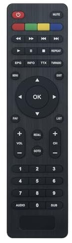 AULCMEET Ersatz Fernbedienung Kompatibel mit Technisat 4K OLED Full HD 1080P Smart TV KT1045-XHY G24FLED MGS-1-TSFI RC-14DVD MTV16I