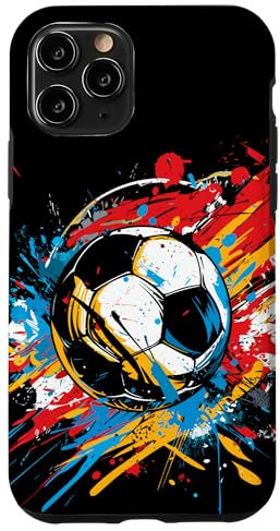 Fußball Graffiti Streetart Fußballspieler Torhüter Hülle für iPhone 11 Pro