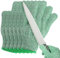 PATIKIL Cut Resistant Gloves, 6 Pair Level 5 Protection Anti Cutting Gloves Cut Proof Gloves for Kitchen Wood Carving Working, Medium, Green