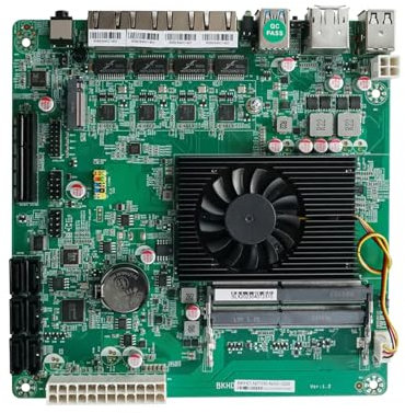 Tuofudun NAS Motherboard,Celeron N5105,4 Cores,4 * 2.5G i226,No Ram No Storage,1*PCIE,6*SATA3.0,Firewall Router Mainboard