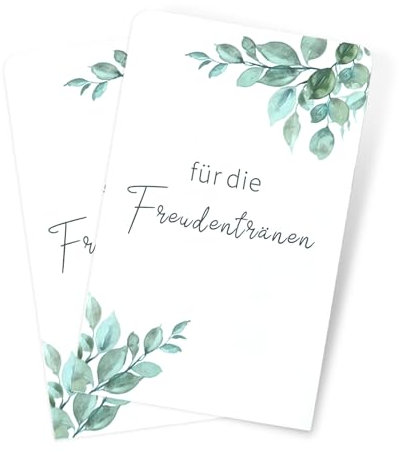 50 Stück Freudentränen Hochzeit,Taschentuchhalter,Hochzeit Taschentücher Papiertüten,Freudentränen Vintage mit Blume,Mini Tüten für die Freudentränen,Deko für Taschentücher,Gastgeschenke