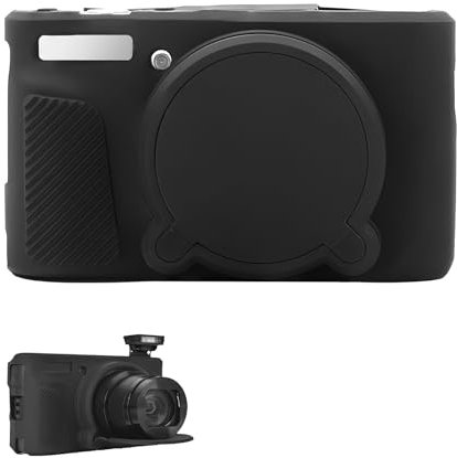 SX730 SX740 HS Étui de protection en silicone pour appareil photo Canon PowerShot Anti-rayures Doux Slim Fit Ultra Mince Léger Protection complète Pritection avec accessoires de protection d'objectif