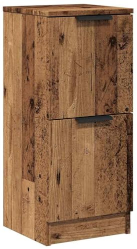 vidaXL Sideboard Altholz-Optik 30x30x70 cm Holzwerkstoff, Schrank, Beistellschrank, Wohnzimmerschrank, Lagerschrank, Home-Organizer, Konsolenschrank