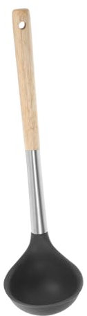 OKUMEYR Silicone Spoon Soup Spoons Kitchen Utensil Stainless Cookware Asian Spoons Soup Ladle Large Wok Utensil Asian Soup Ladle Nessie Soup Ladle Sauce Spoon Ladle Spoon Wok Spatula Wood