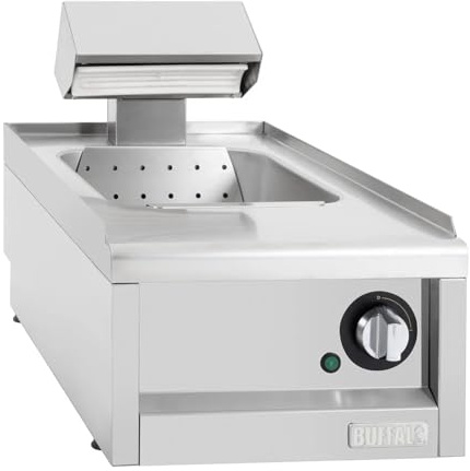 Buffalo 600 Series Stainless Steel Countertop Chip Scuttle, Silver | Keeps fried foods hot, crisp and ready for commercial food service, offering reliable performance in busy kitchens.