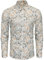 fohemr Mens Floral Shirt Casual Button Down Long Sleeve Flower Printed Shirt 100% Cotton Yellow Large