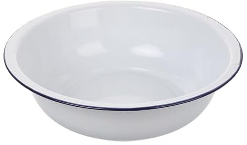 iplusmile Vintage-Emaille-Waschbecken 11.02 in Rund Emaillegeschirr Für Küche Zum Waschen Von Gemüse Mischen Von Teig Salat Servieren Klassischer Retro-Look