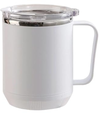 Travel Thermal Mug - 460 ml Rustproof Insulated Mug, Delicious Coffee Plunger, Heating Container, Hot Cold Water Bottle for Office School Camping Sports Men Women Daily Outdoor Commuting