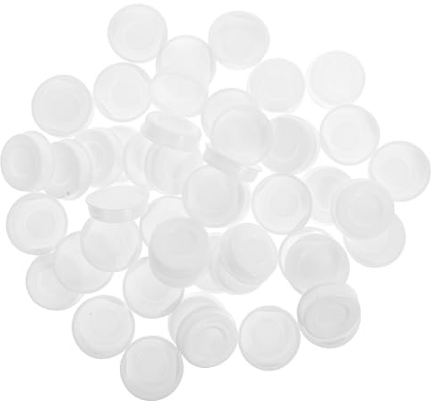 DIKACA 50 Stück Runde Kunststoff Endkappen für Versandhülsen 40cm Sichere Verschlusskappen für Papier und Kartonhülsen Praktische Posterröhrenverschlüsse für Büro und Versand