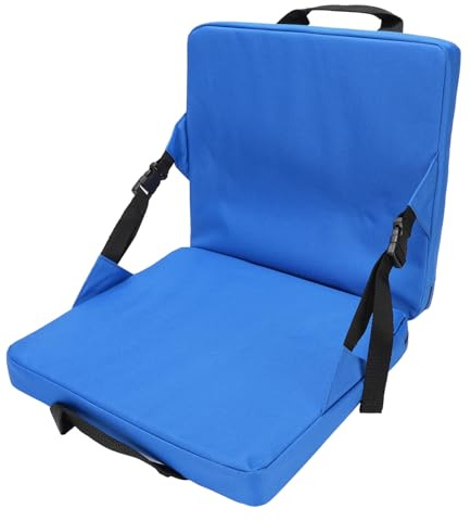 Eacam Stadium Seat Cushion with Back Support Portable for Outdoor Events (Blue)