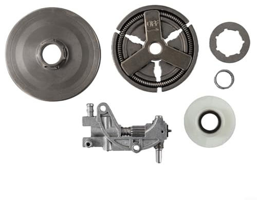 MKTOLHUS Kit de rodamientos de engranaje sin fin de tambor de aceite de llanta de piñón de embrague, para motosierra china 4500 5200 5800, kit de reparación de motosierra, 45 cc, 52 cc y 58 cc, piezas
