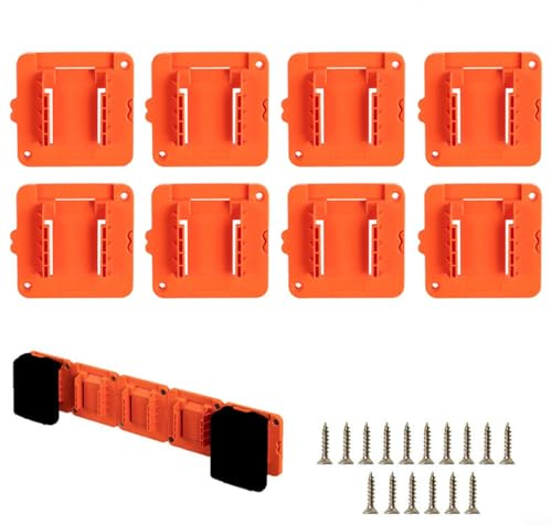 Wodsty 20V Battery Holder for Black and Decker LBXR20 LB20, Wall Mount Rack for Organising and for Storing Power Tool Batteries in Workshop or Shed(8PCS)