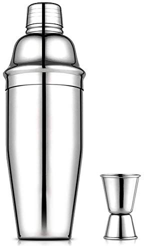 Vegena Cocktail-Shaker-Set, Profi-Bar-Shaker, Set aus Edelstahl, 750 ml, Shaker mit Filter