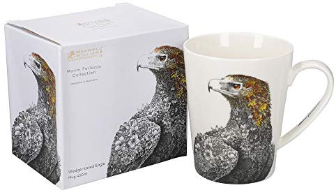 Maxwell & Williams - Tasse à Thé et Café en Porcelaine, Dessin d'Aigle Australien, Collection Marini Ferlazzo, 450 ml - Multicolores