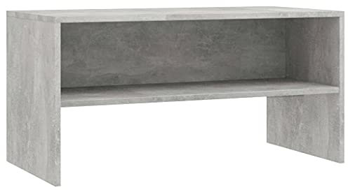vidaXL TV Schrank Lowboard Couchtisch Fernsehschrank Fernsehtisch Sofatisch TV Tisch Möbel Board Sideboard Betongrau 80x40x40cm Holzwerkstoff