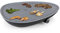 Princess Table Chef Dreiecksgrill – Terrazzo-Look, 2000 Watt, 50x42 cm, 4-6 Personen, regulierbarer Thermostat, Aluminiumgussplatte mit 4-lagiger Granitbeschichtung, 103250, Schwarz/Grau