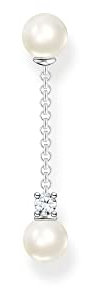 Thomas Sabo Damen Einzel Ohrring Perle mit weißem Stein 925 Sterlingsilber H2212-167-14