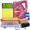 BESTPRICE Inspektionspaket Filterset mit 1x Ölfilter, 1x Luftfilter, 1x Kraftstofffilter, 1x Innenraumfilter (Aktivkohle), 1x Motoröl 5W-30 ENERGY COMBI LL 5 l, 1x Ölablassschraube mit Dichtring