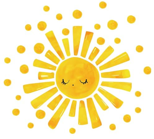 Wandsticker Sonne Kinderzimmer Wandtattoo Sonne Babyzimmer Wandaufkleber Schlafzimmer Wanddeko