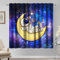 Kzzfqxb 107x160cm Kindervorhänge 2 Paneele, Lila Blaues Universum Astronaut Schlaf im Mond, Süße Verträumte Vorhänge für Kinder Jungen Mädchen Schlafzimmer Kinderzimmer Wohnzimmer